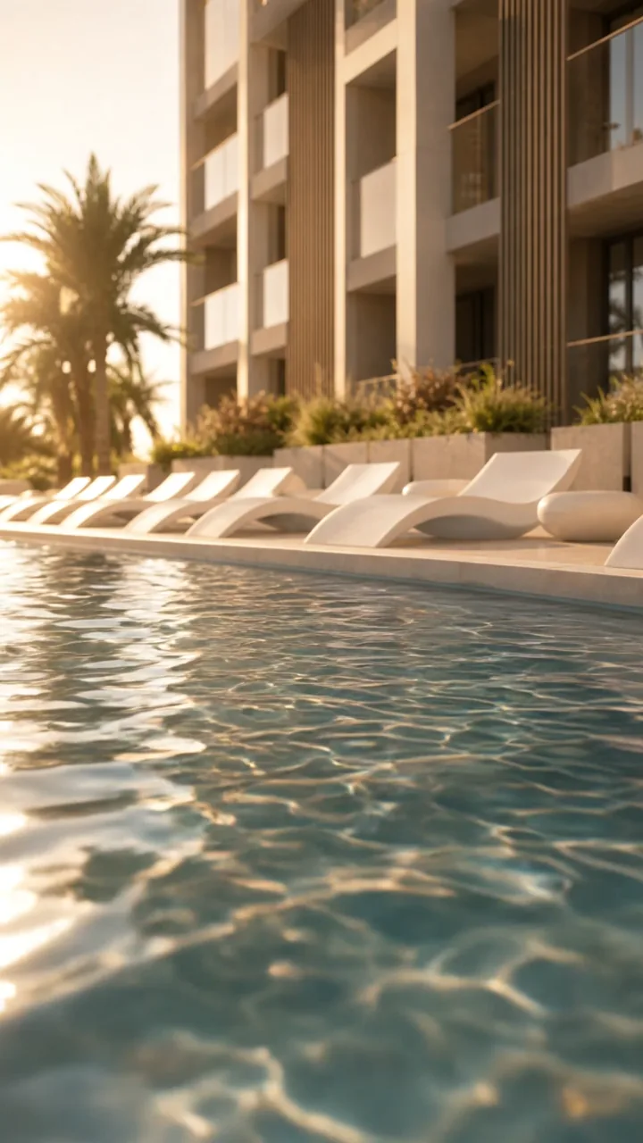 Resting beside the pool