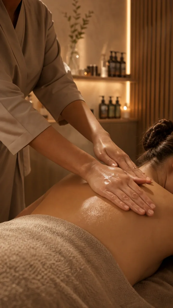 Spa treatment in warm light