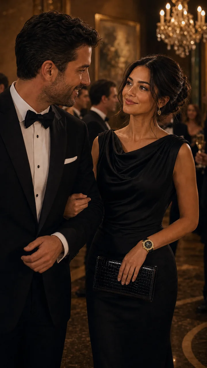 Couple preparing to leave the event